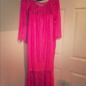 Hot Pink mermaid gown